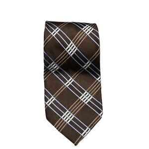 Michael Kors Brown, Blue, Tan Striped Tie